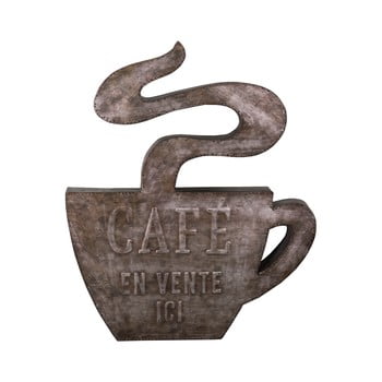 Decorațiune metalică de perete antic line cafe, 49 x 58,5 cm