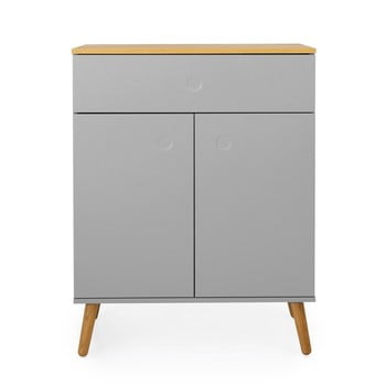 Dulap cu detalii în decor de stejar tenzo dot, lățime 79 cm, gri