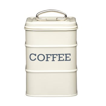 Cutie metalică pentru cafea kitchen craft nostalgia, crem, 17 cm