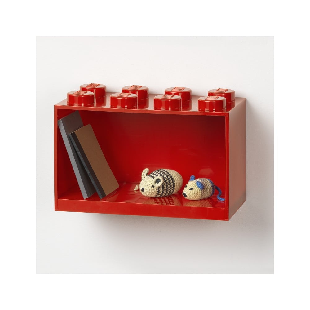 Raft de perete pentru copii LEGO® Brick 8, roșu bonami.ro