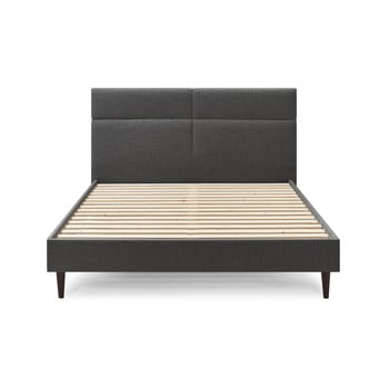 Pat dublu bobochic paris elyna dark, 180 x 200 cm, negru