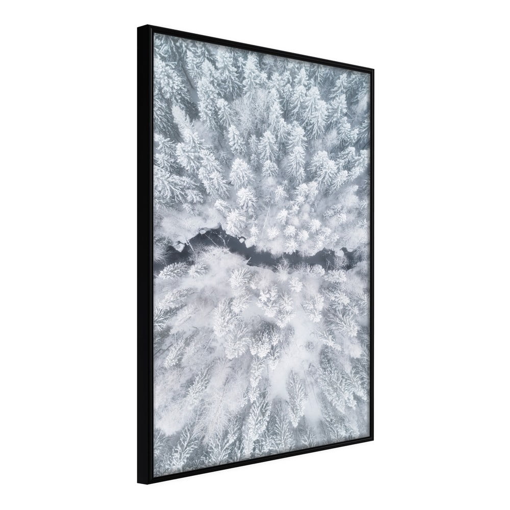 Poster cu ramă Artgeist Winter Forest From a Bird’s Eye View, 40 x 60 cm Artgeist