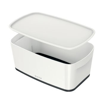 Cutie depozitare cu capac leitz office, volum 5 l, alb - negru