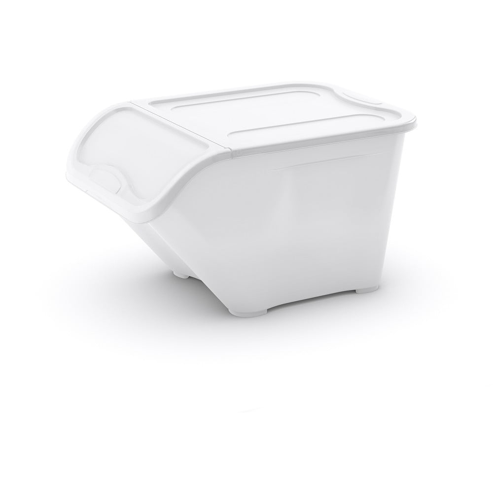 Cutie de depozitare albă din plastic cu capac 55x39x32 cm All In Box – KIS