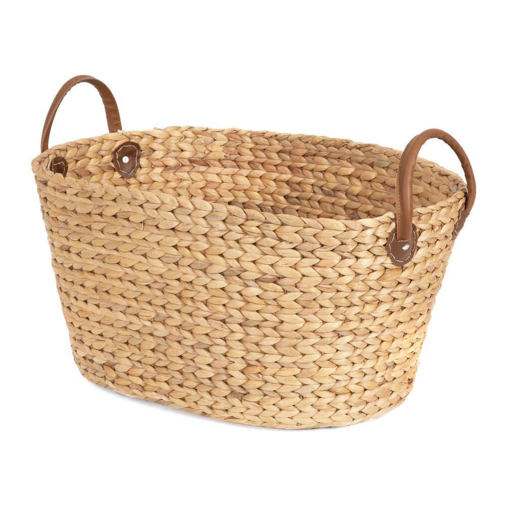 Coș de rufe în culoare naturală din iarbă-de-mare 100 l Belize – Compactor