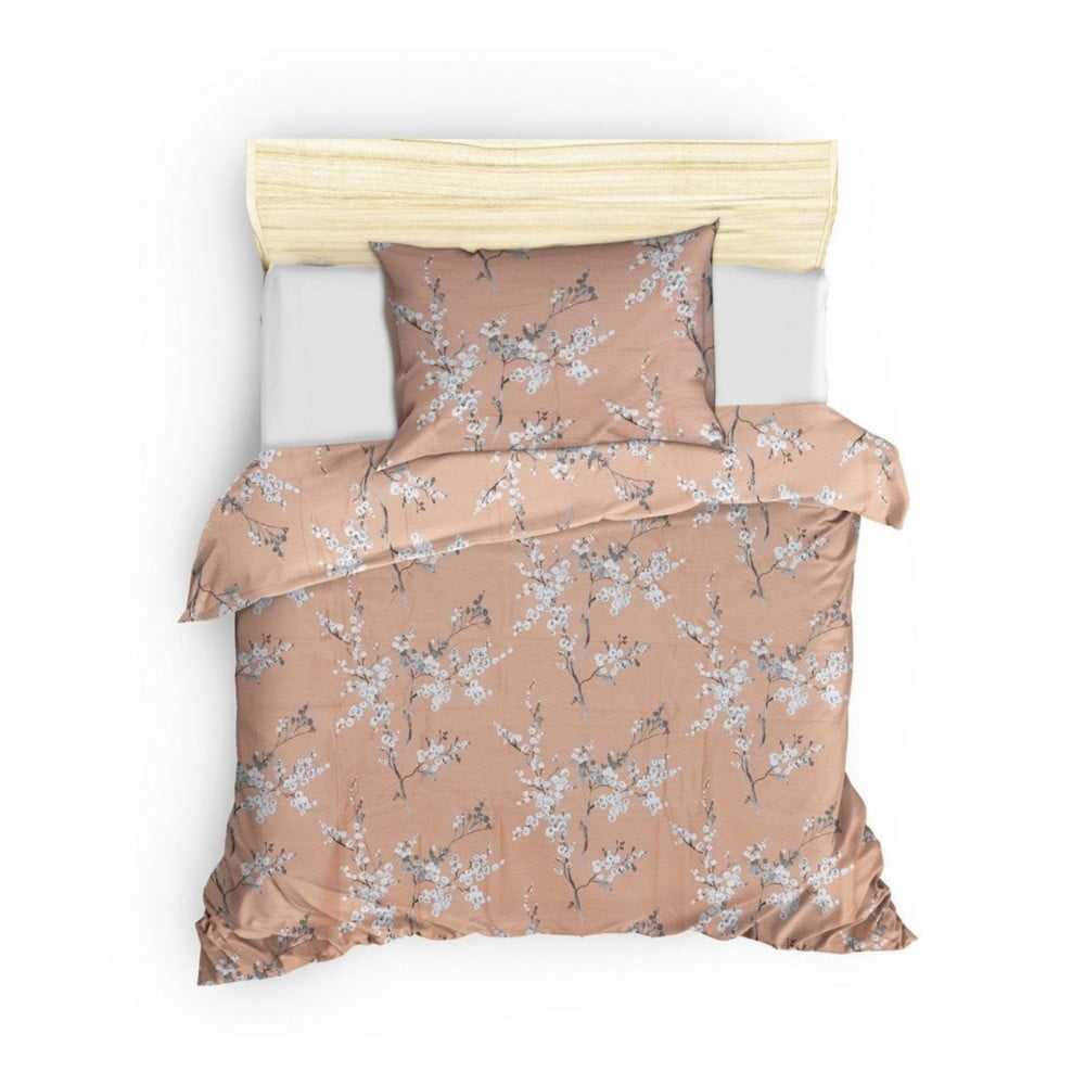 Lenjerie de pat portocalie din bumbac pentru pat de o persoană 140×200 cm Chicory – Mijolnir 140x200 imagine noua