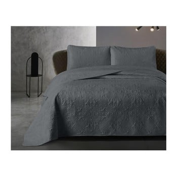 Cuvertură din micropercal cu 2 fețe de pernă dreamhouse velvet clara, 180 x 250 cm, gri