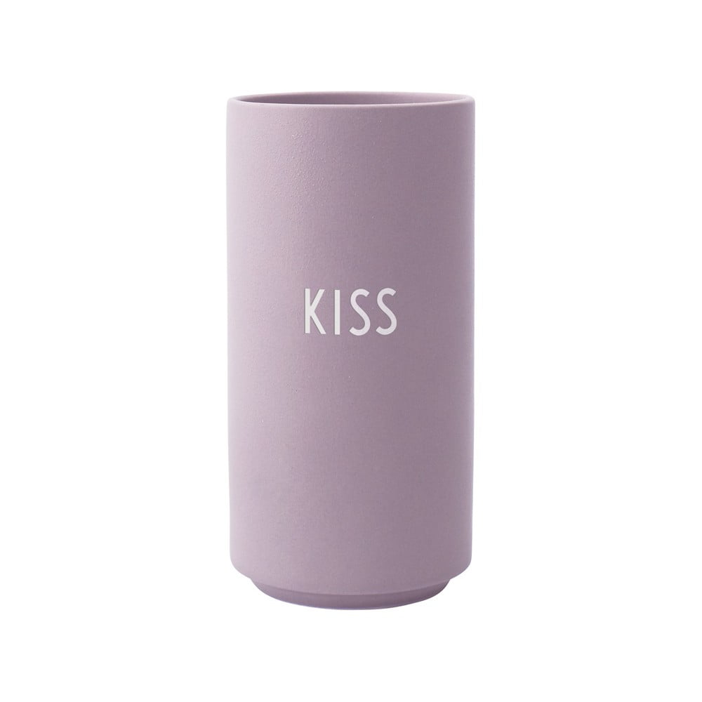 Vază din porțelan Design Letters Kiss, înălțime 11 cm, violet bonami.ro imagine 2022