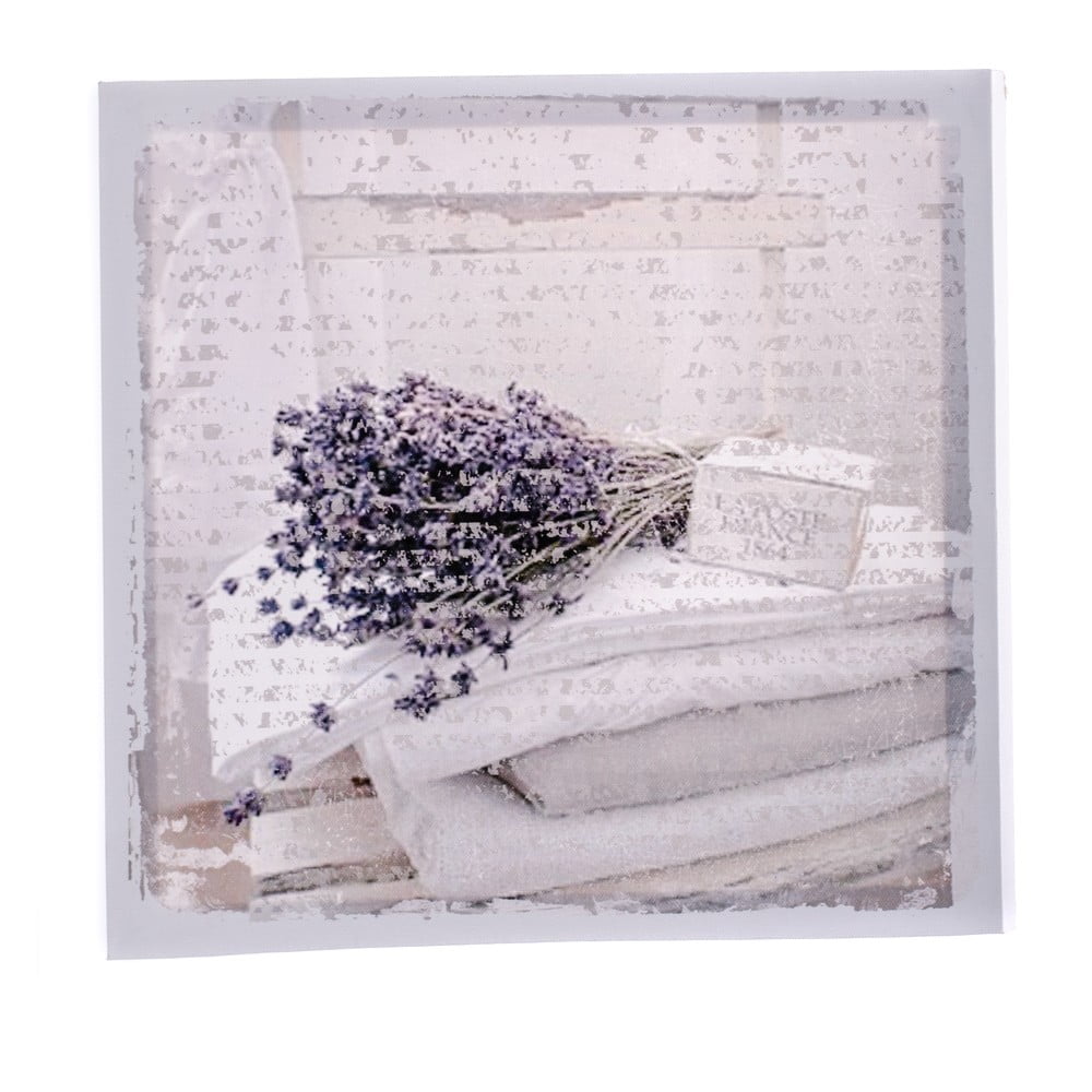 Tablou pe panza cu lavande Dakls Flowers, 28 x 28 cm