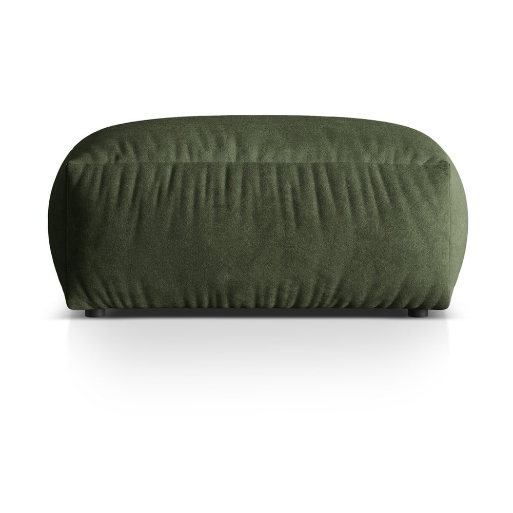 Taburet modular verde cu tapițerie din țesătură bouclé Martina – Micadoni Home