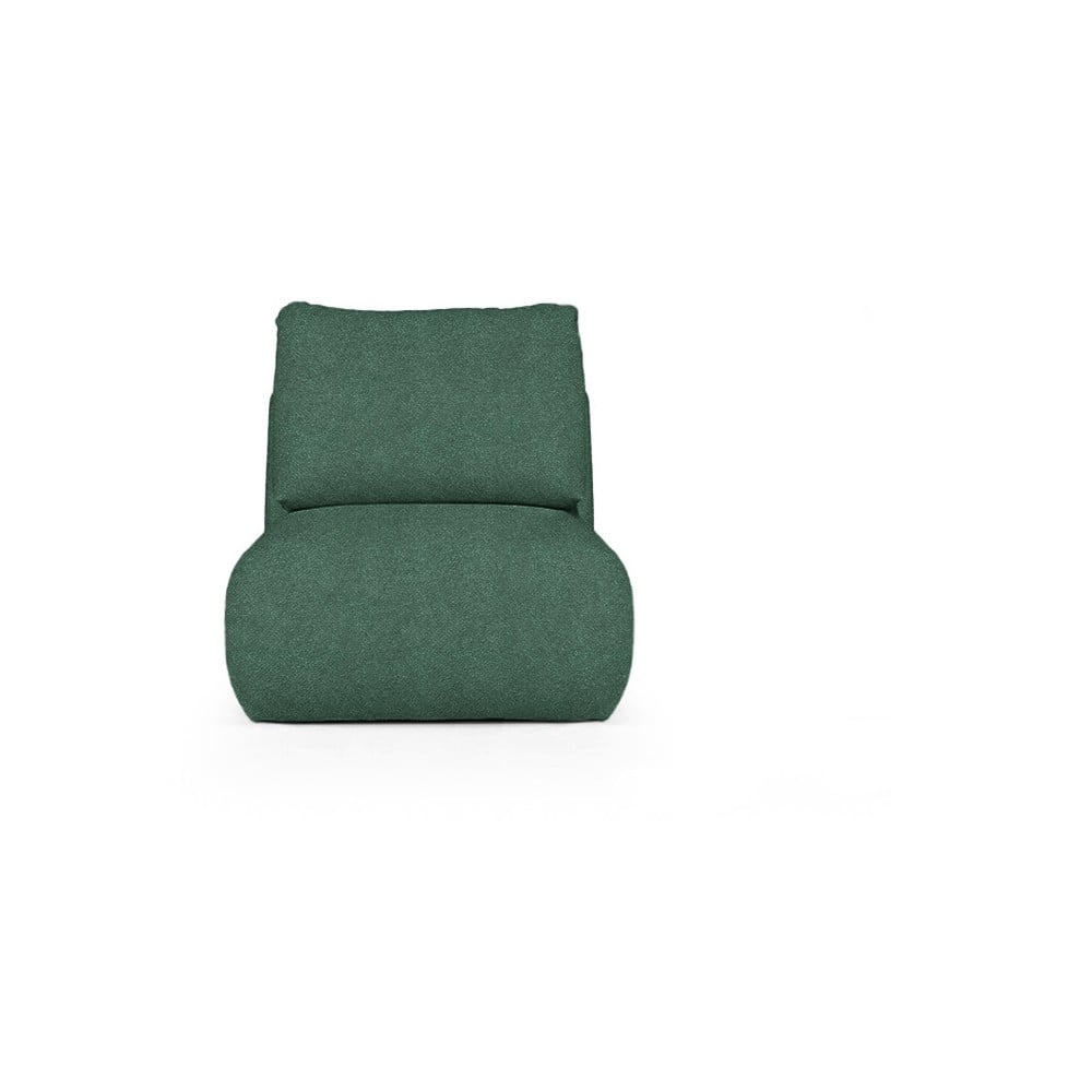 Fotoliu verde cu tapițerie din țesătură bouclé Mirel – Rodier