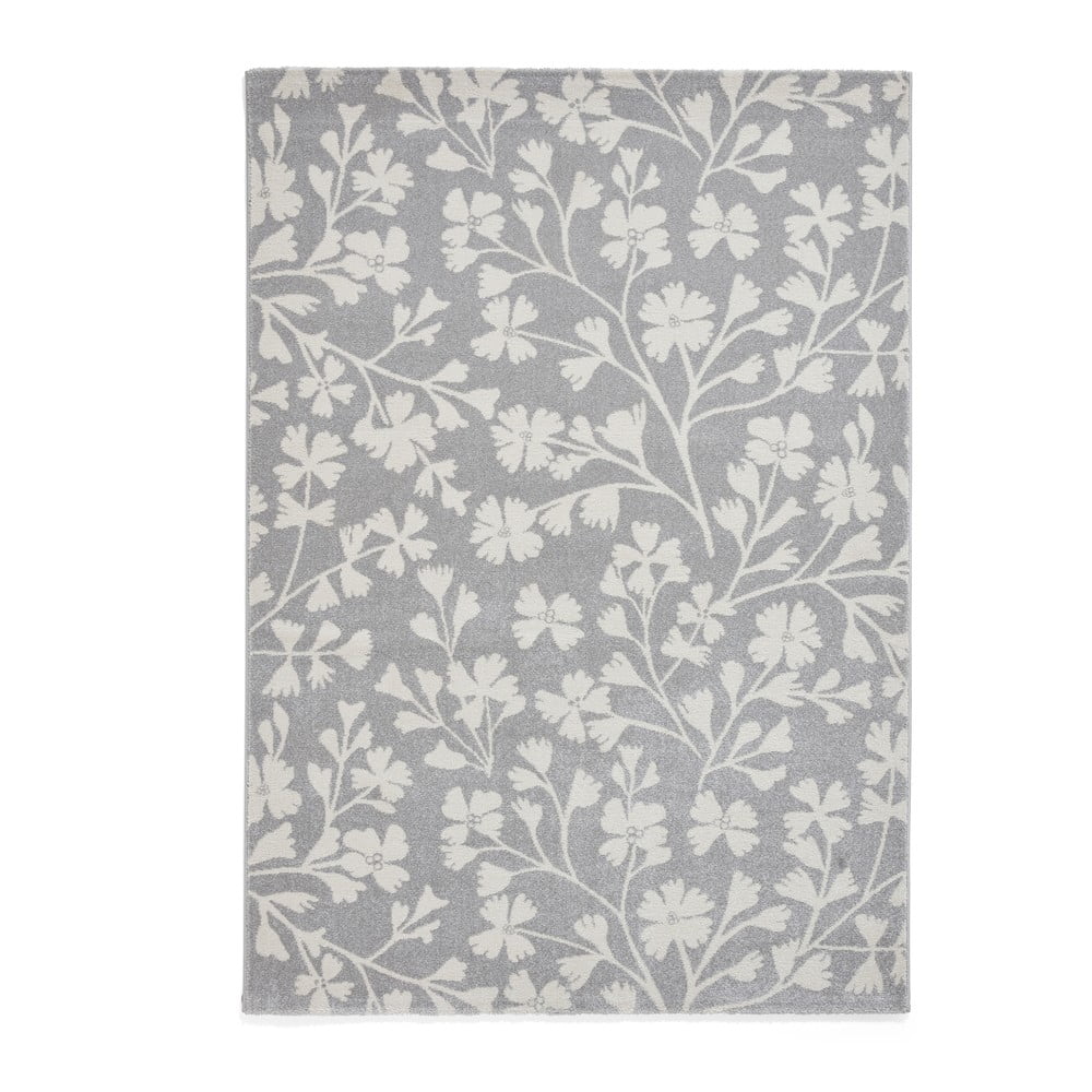 Covor gri 160x230 cm Grace Floral – Catherine Lansfield