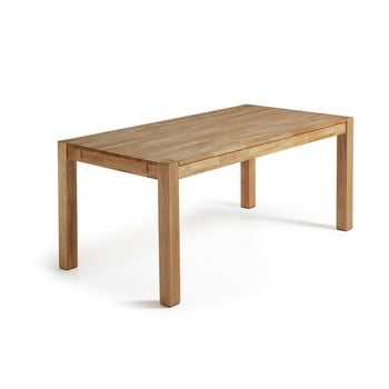 Masă extensibilă de dining din lemn de stejar la forma, 140 x 90 cm