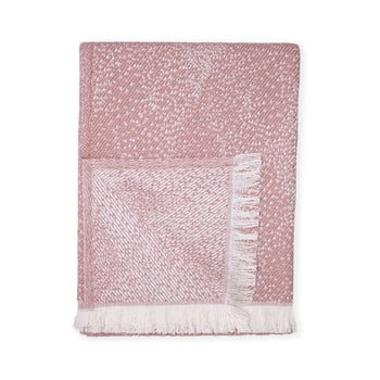 Pled din amestec de bumbac euromant dotty diamond, 140 x 180 cm, roz