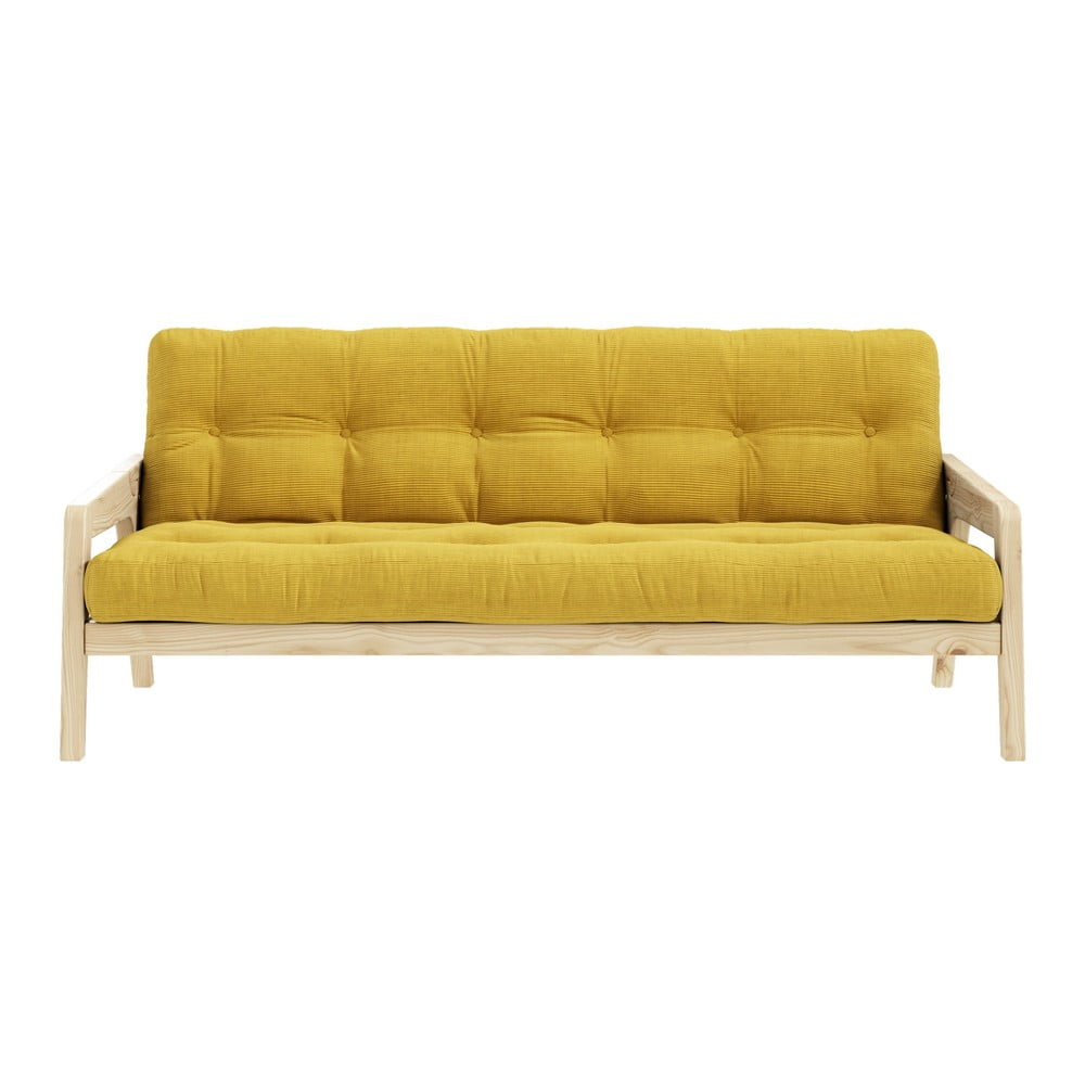 Canapea variabilă cu tapițerie din catifea reiată Karup Design Grab Raw/Honey bonami.ro imagine 2022