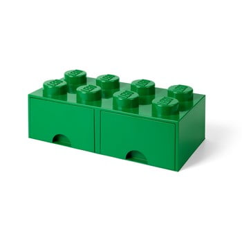 Cutie depozitare cu 2 compartimente LEGO®, verde bonami.ro