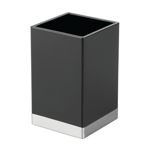 Cutie depozitare iDesign Clarity, 6 x 6 cm, negru