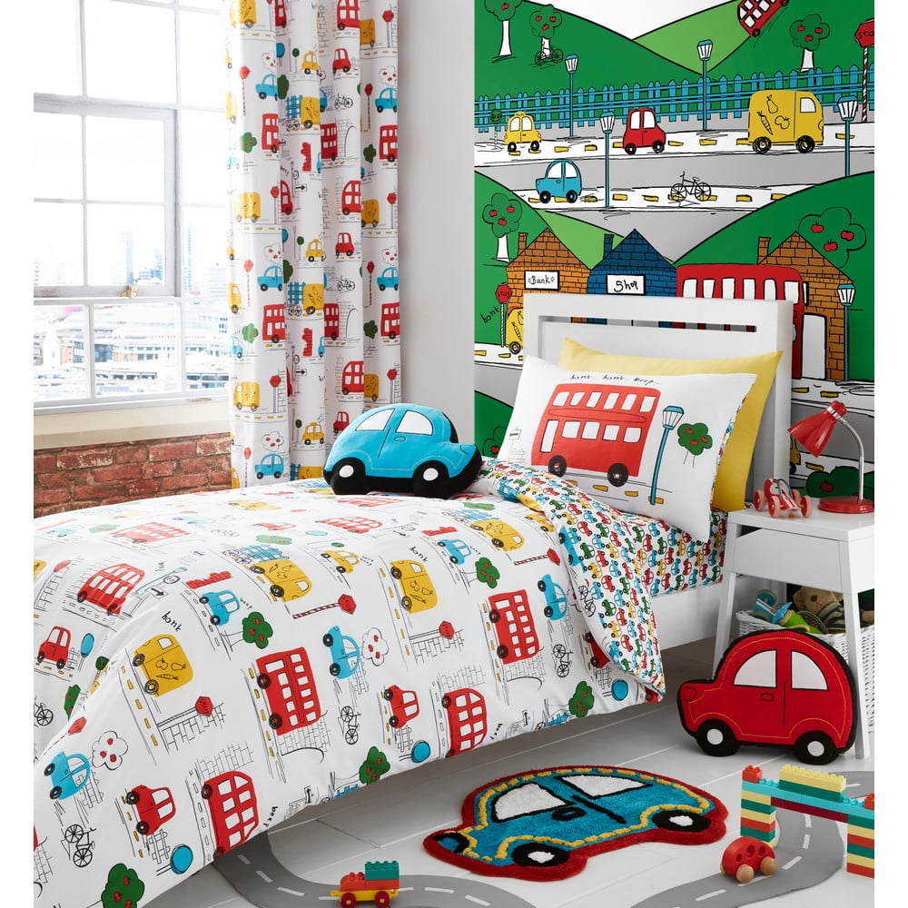 Lenjerie de pat pentru copii Catherine Lanfsield Cars, 135 x 200 cm bonami.ro imagine noua