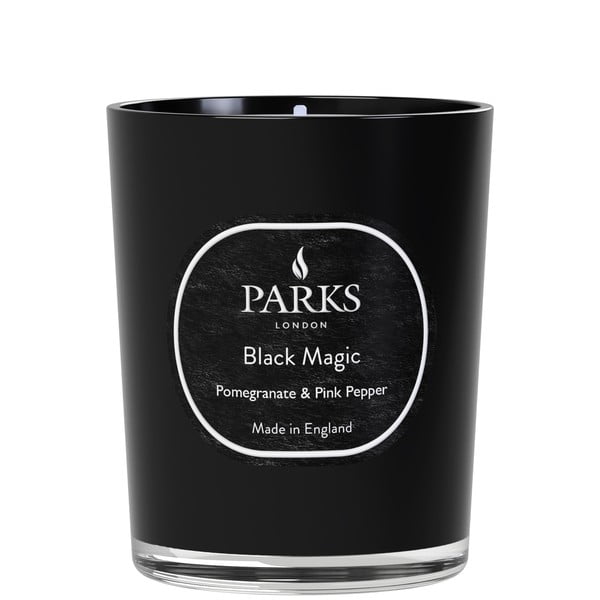 Lumânare cu parfum de rodie și piper peruvian Parks Candles London Black Magic, timp de ardere 45 h