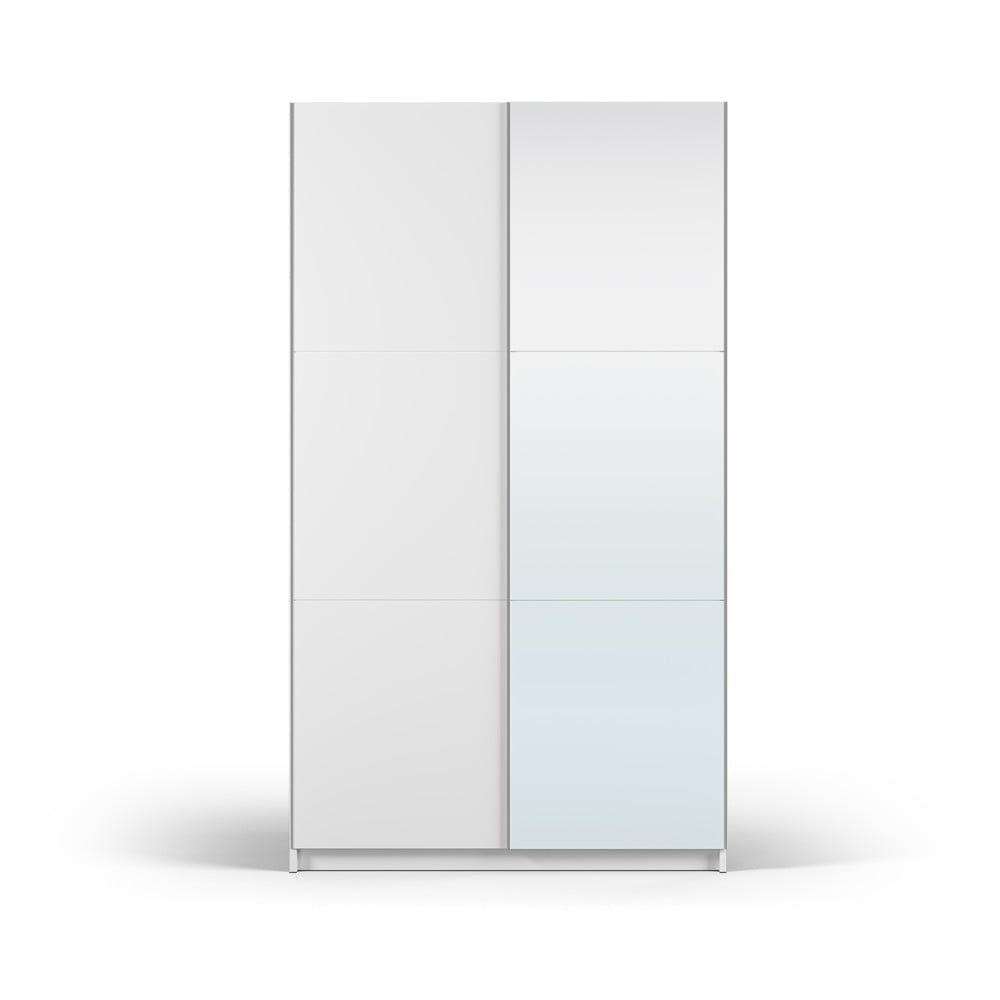 Dulap alb cu oglindă și uși glisante 122×215 cm Lisburn – Cosmopolitan Design 122x215 imagine 2022