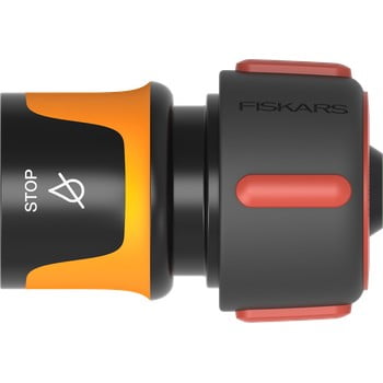 Conector de cuplare rapidă pentru sisteme de irigare fiskars comfort stop, lungime 6,8 cm
