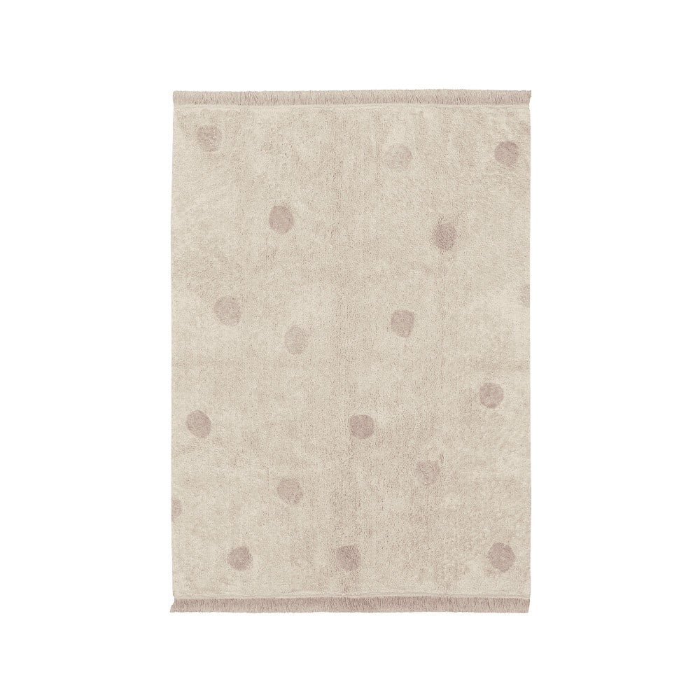 Covor pentru copii crem lavabil/țesut manual din bumbac 120x160 cm Hippy Dots Vintage Nude – Lorena Canals