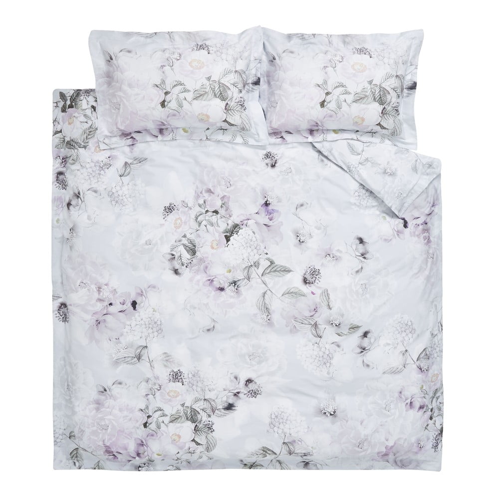 Lenjerie de pat din bumbac Bianca Amethyst, 135 x 200 cm, gri – violet Bianca imagine 2022