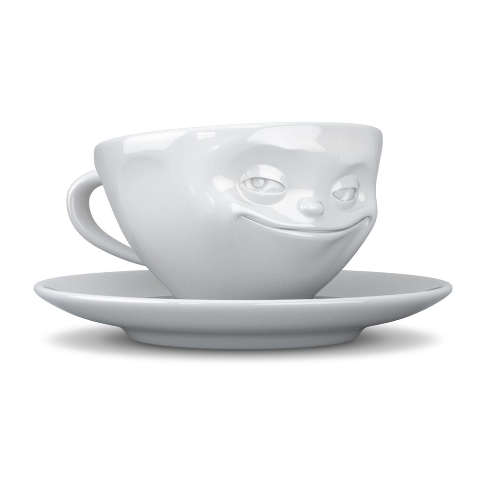 Ceașcă din porțelan pentru cafea 58products Smile, 200 ml, alb 58products imagine 2022