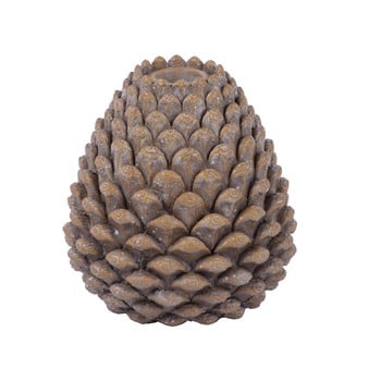 Sfeșnic în formă de ego dekor, înălțime 12 cm, maro