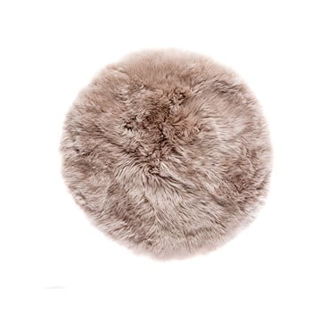Covor rotund din blană de oaie Royal Dream Zealand, ⌀ 70 cm, bej