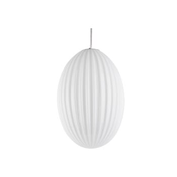 Lustră cu abajur din sticlă leitmotiv smart, ø 30 cm, alb