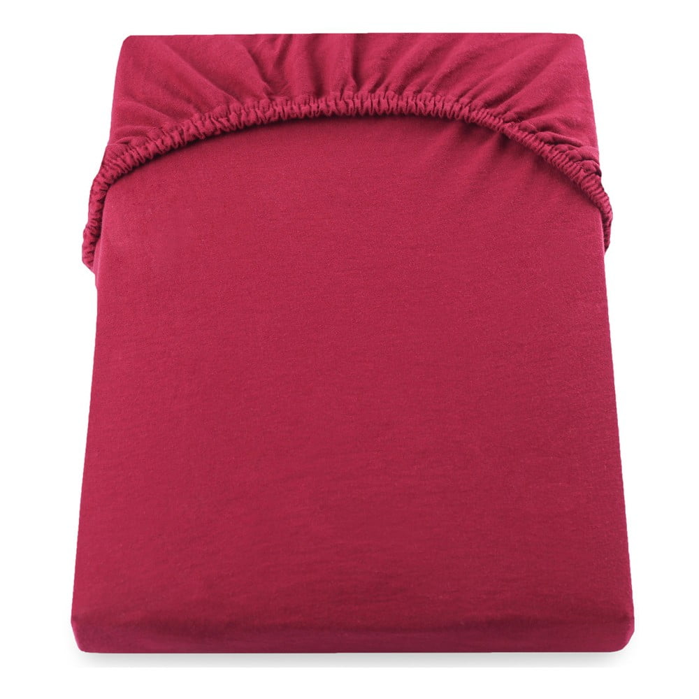 Cearșaf de pat cu elastic DecoKing Nephrite, 200–220 cm, roșu bonami.ro