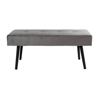 Bancă tapițată din catifea loomi.design skiby, gri