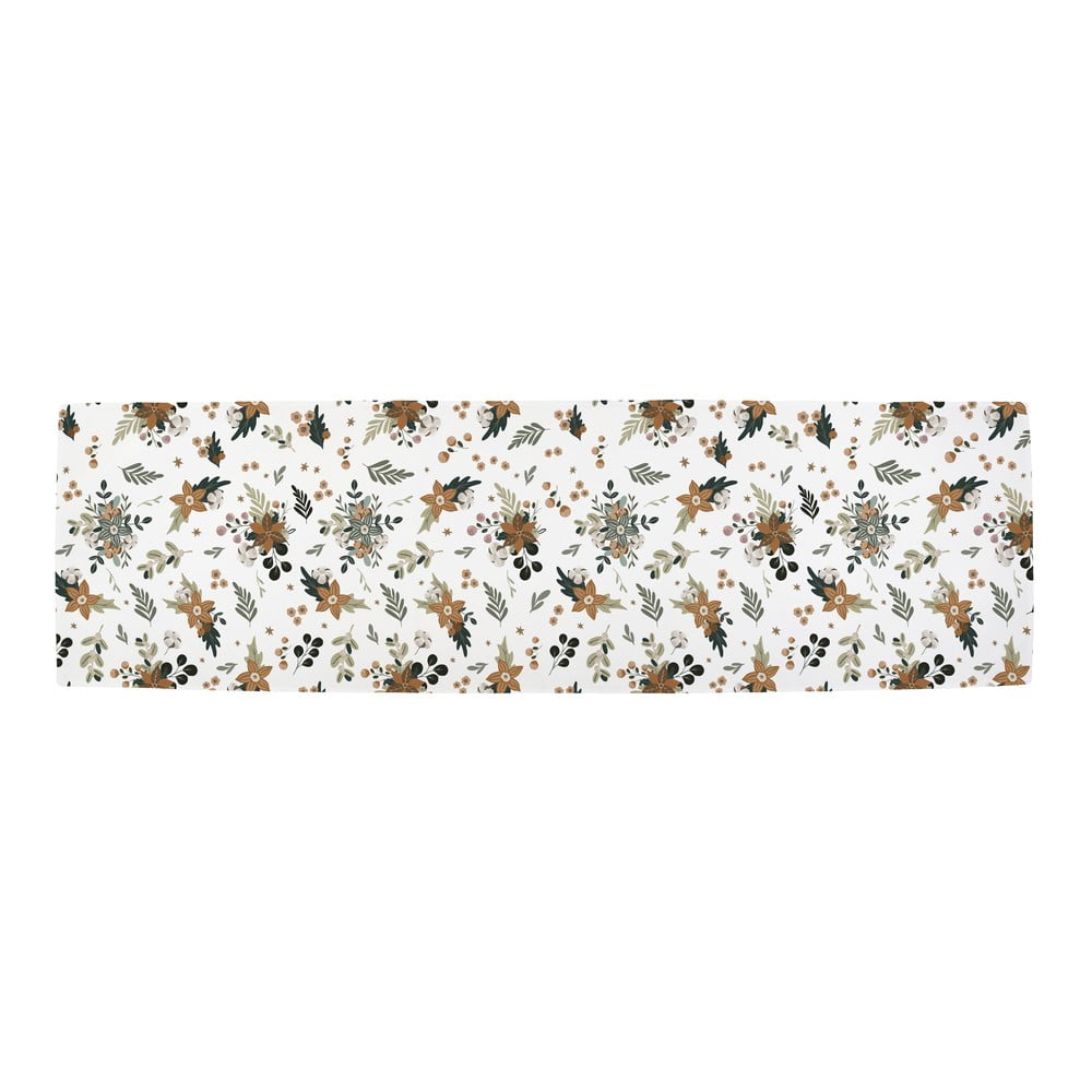 Napron de masă din bumbac 40x140 cm cu model de Crăciun Festive Flowers – Butter Kings