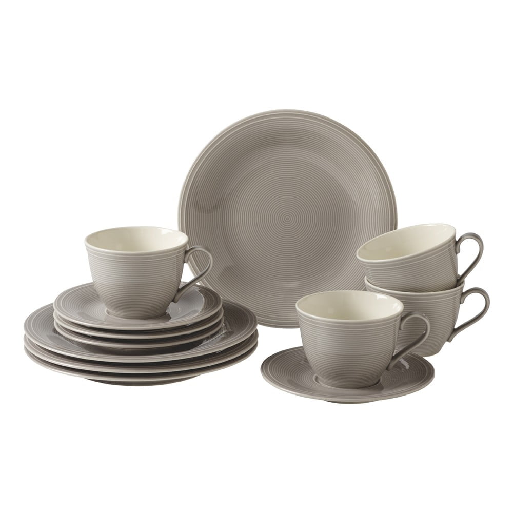 Set veselă din porțelan 12 piese villeroy & boch like color loop, gri
