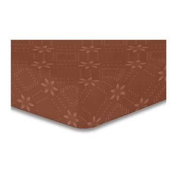 Cearșaf cu elastic, din microfibră decoking hypnosis snowynight, 220 x 240 cm, maro