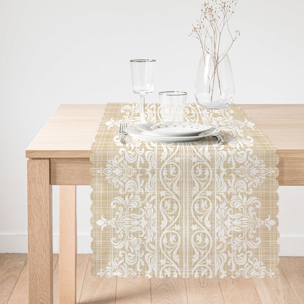 Napron pentru masă Minimalist Cushion Covers Beige Ethnic, 45 x 140 cm bonami.ro imagine 2022
