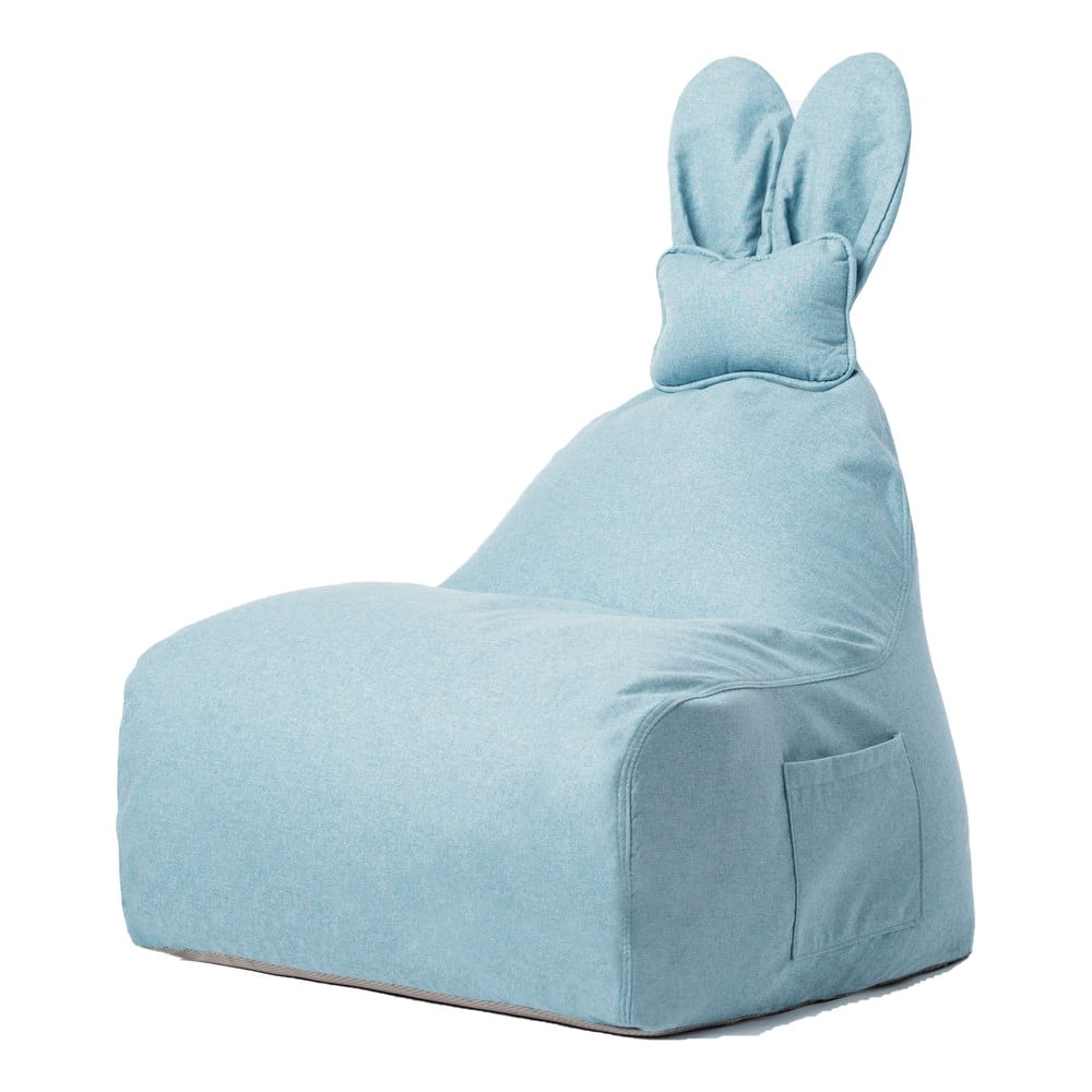 Fotoliu sac pentru copii the brooklyn kids funny bunny, albastru