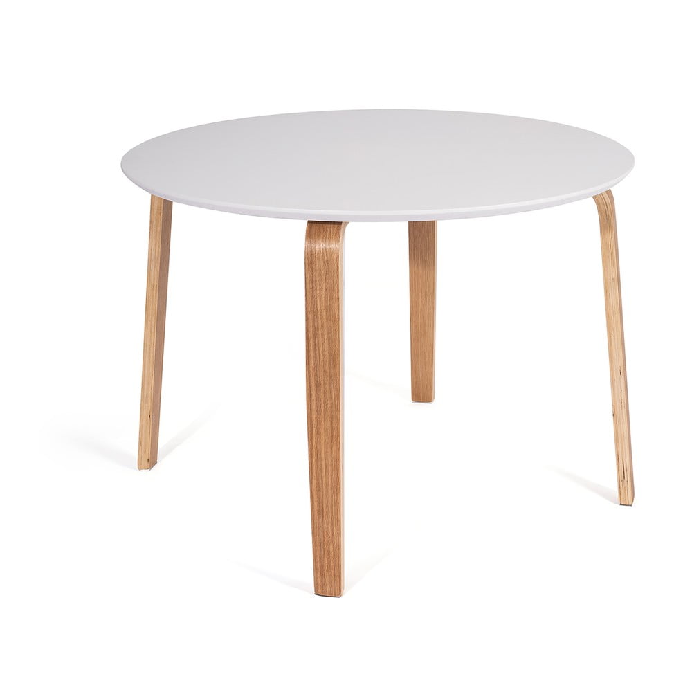 Masă rotundă cu blat alb ø 110 cm lana - bonami essentials