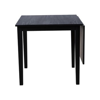 Masă extensibilă din lemn de stejar canett salford, 75 x 75 cm, negru