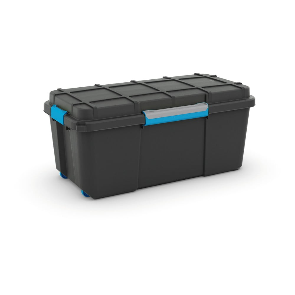 Cutie de depozitare neagră din plastic cu capac 78x39,5x35 cm Scuba Box – KIS