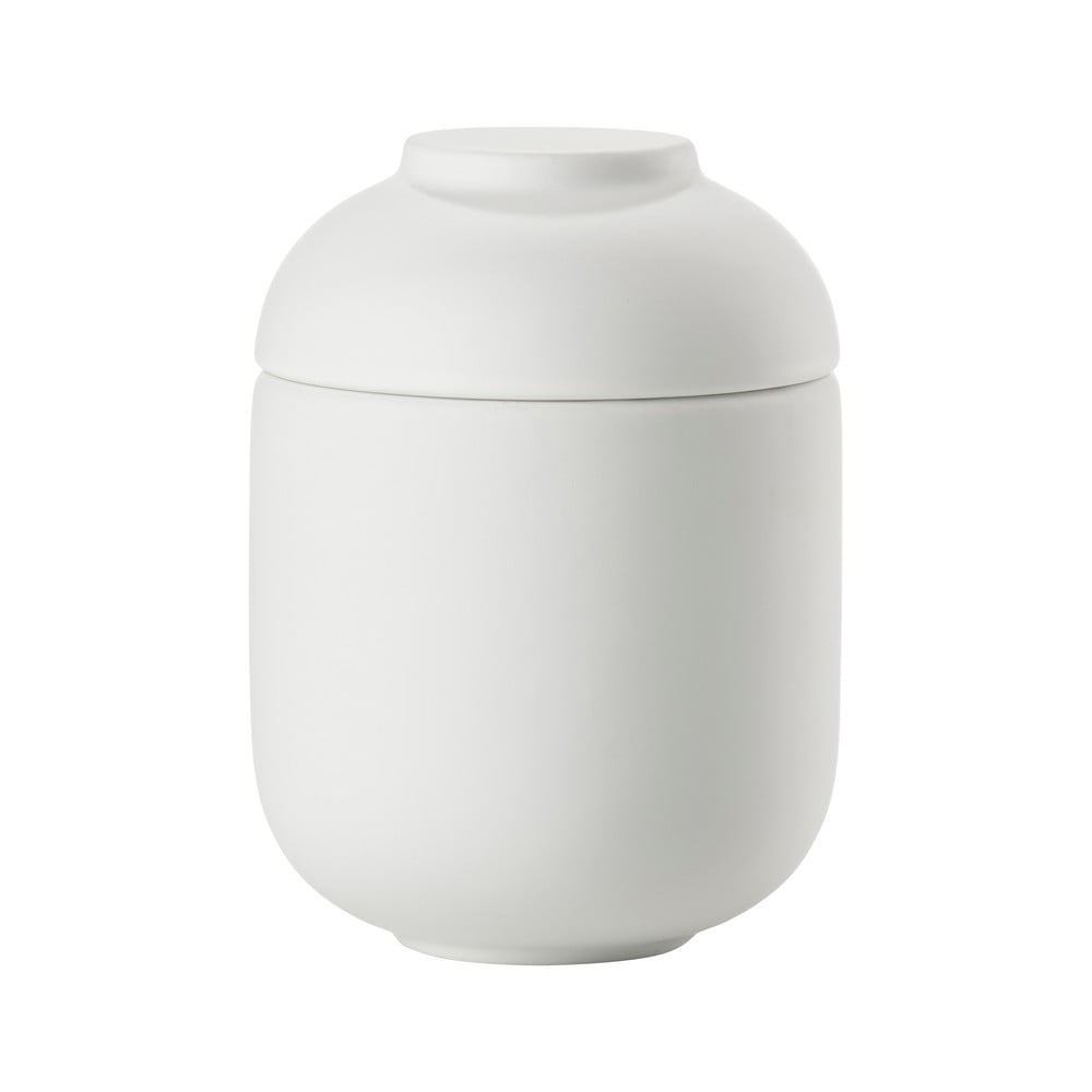 Organizator de baie alb pentru dischete demachiante din gresie ceramică Sensu – Zone