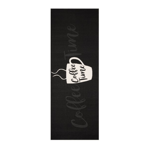Covor de bucătărie / traversă Zala Living Coffee Time, 67 x 180 cm, negru