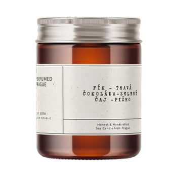 Lumânare din ceară de soia cu parfum de ciocolată și smochine perfumed prague, timp de ardere 40 h