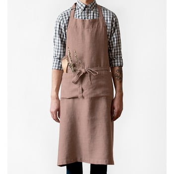 Șorț din in linen tales chef, lungime 100 cm, mov șters