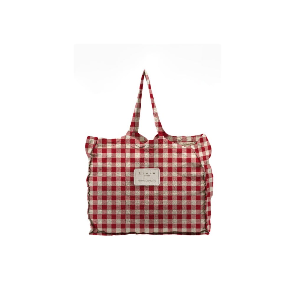 Geantă textilă Really Nice Things Really Nice Things Bag Red Vichy bonami.ro imagine 2022