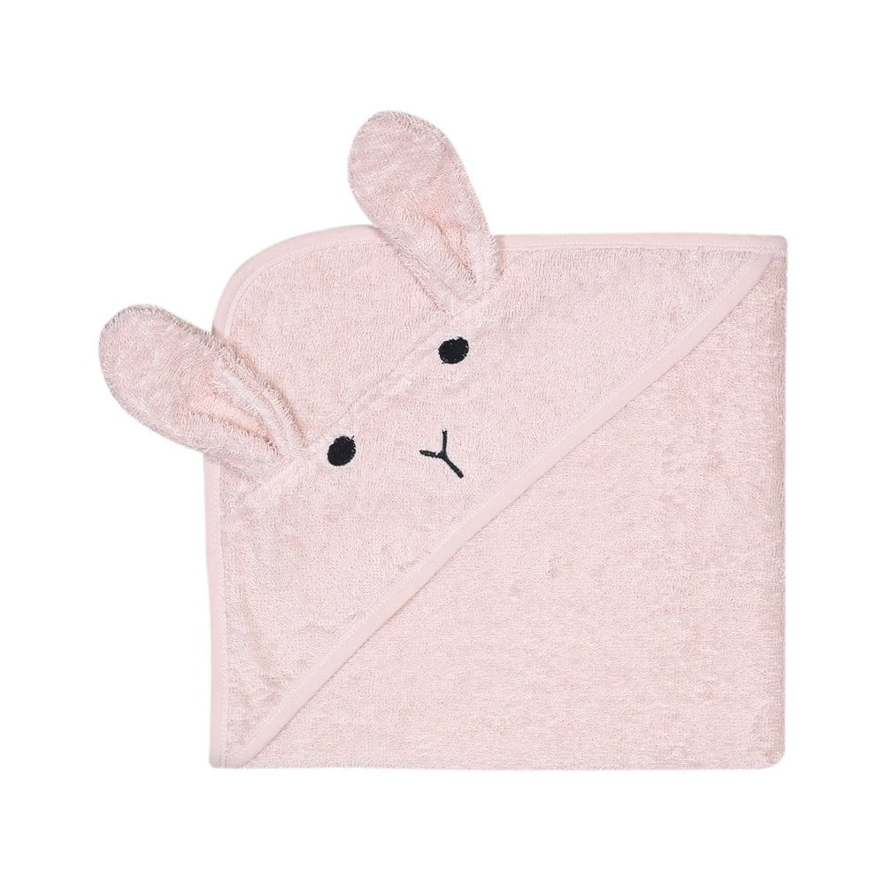 Prosoape de bumbac pentru copii cu glugă Kindsgut Rabbit, roz bonami.ro imagine 2022