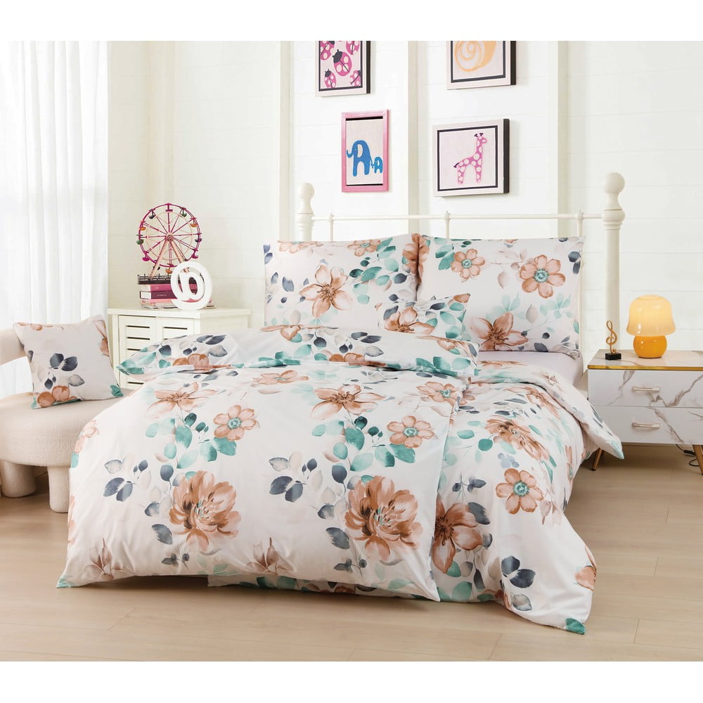 Lenjerie de pat alb micro satin 140×200 cm în set de 6 lenjerii de pat de o persoană Bibiana – My House 140x200 imagine noua