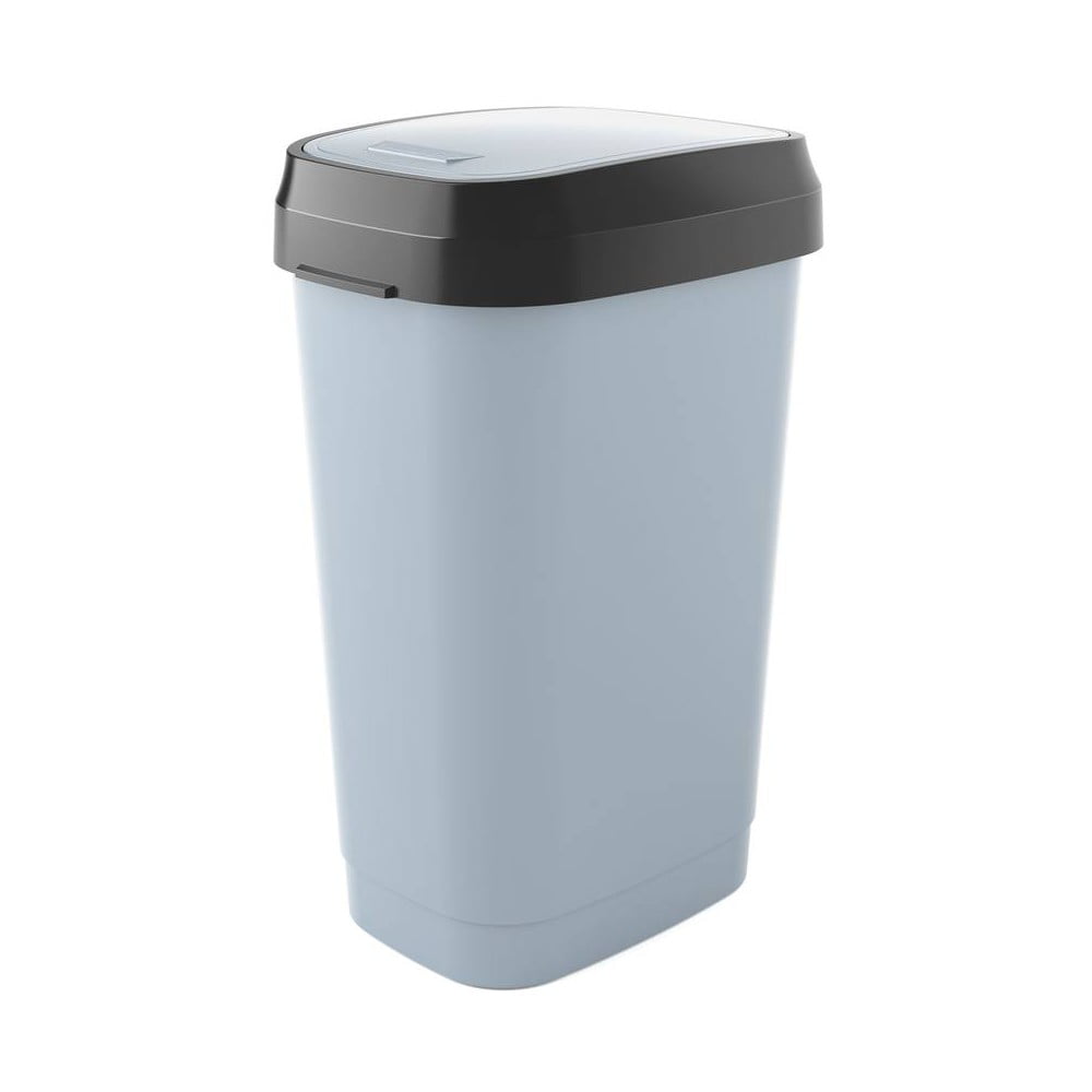Coș de gunoi gri din plastic 50 l Dual Swing – KIS