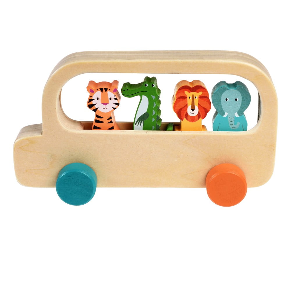  Jucărie autobuz din lemn Colourful Creatures - Rex London 